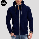 CLAUDE™ - Lässige Sportjacke mit Kapuze und Ärmeln – Marineblau