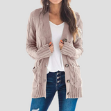 Josephine | Kabelstrick-Cardigan – Aprikose