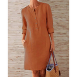 Della | Schlichtes elegantes Kleid – Rot
