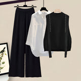 Betta | Gemütliches Herbst- und Winter-3-Teile-Set – Dreiteiliges Set Schwarz 2