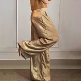 Bailee - Elegante weite Hose mit weitem Bein – Gold