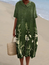 Georgia - Sommerkleid Mit Blumenmuster – Grün