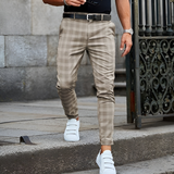 Moise™ | Elegante Herren-Slim-Fit-Hose mit Karomuster – Khaki