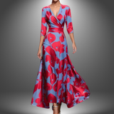 Sole | Handgefertigtes langes Kleid für Damen – Rot