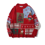 Unisex Klassischer Strickpullover | Weihnachten – Rot