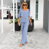 Lucy - Stilvolles und modernes Hosen-Set – Blau