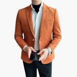 Taillierter Blazer - Modern Fit Herren Sakko für Events – Karamell