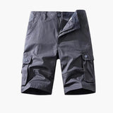 Herren Baumwoll Cargo Shorts mit Taschen für den Sommer – Schwarz