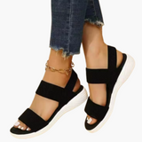 Atmungsaktive Sandalen für Damen - Bequem & Orthopädisch – Schwarz