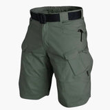 Herren Sommer Shorts mit Taschen und verstellbarem Bund – Armee grün