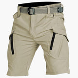 Herren Tactical Sommershorts mit Cargotaschen und Gürtel – Khaki