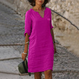 Abagail | Damen Modisches Kleid | Sommer – Rosa