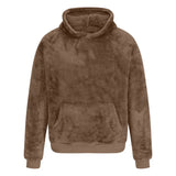 Plüsch – warmer, flauschiger kapuzenpullover – Braun