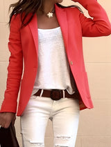 Leonie - Lässiger, eleganter Slim-Fit-Blazer für Damen – Rot