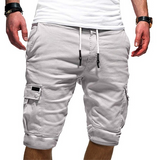 Komfortable Herren Cargo Shorts – Weiß