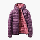 Damen Steppjacke mit Kapuze und Wendefunktion – Lila/Rosa
