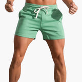 Herren Shorts mit Gummibund und Kordelzug für den Sommer – Grün