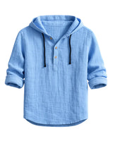 ANGELO  | Luxus-Kapuzenshirt – Blau