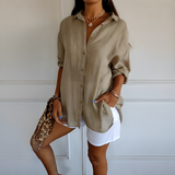 Shanelle - Stilvolle Sommerbluse für Damen – Khaki