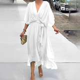 Elisabet - Damenkleid im luftigen Sommerstil – Blanc