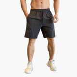 Herren-Shorts für Sport mit Kordelzug und Feuchtigkeitstransport – Grau