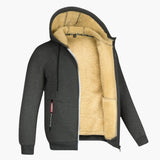 Kapuzen Winterjacke für Herren – Dunkelgrau