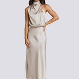 Chrissy - Elegantes Cocktailkleid für Damen – Aprikose