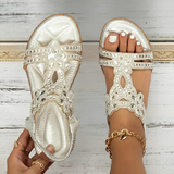 Rhian - Komfortable Boho-Sandalen – Silber
