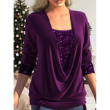 Marlee - Elegantes Pailletten-Oberteil für Damen – Lila
