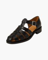 Swen - Leder Rutschfeste Schuhe – Schwarz
