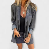 Eloria – Lässige Denimjacke – Grau
