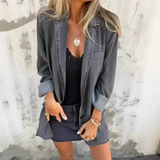 Nerina | Entspannt cooler Denim-Blazer – Grau