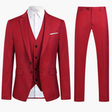 Hochzeitsanzug Einreiher - Stilvoller Herren Look für Gäste – Rot