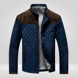 Herren Herbstjacke | Klare Form mit ausgewogener Schnittführung – Blau / Braun