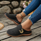 Mira - Orthopädische Damen-Clogs mit Lochmuster und Komfortsohle – Schwarz