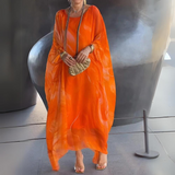 Paetyn - Charmantes Seiden-Chiffon-Kleid – Orange