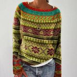 Damen Pullover | Strick klassisch mit Rundhalsausschnitt – Gelb