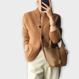 Elina | Eleganter und Bequemer Strick-Cardigan – Karamell