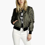 Langarm Bomberjacke für Damen – Grün