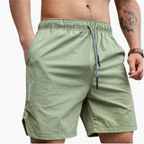 Herren Badeshorts mit Seitentaschen und elastischem Bund – Grün