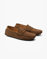 Matthew | Old Money Slip on Herren Wildleder Mokassin – Braun
