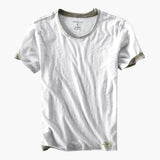 Basic T-Shirt - Herren Rundhals Kurzarmshirt aus Baumwolle – Weiß