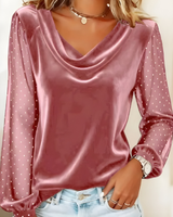 Eloisa™ - Elegant Drapiertes Bluse – Rosa
