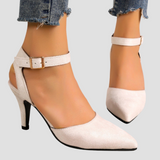 Nicole | Orthopädische Komfort-Heels mit Doppelriemen – Beige