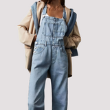 Sophie - Lässiger, locker sitzender Jeans-Jumpsuit für Damen – Hellblau