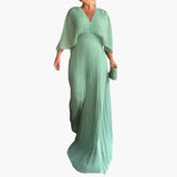 Elegantes Kleid – Damen Hochzeitsgastkleid in Maxilänge – Grün