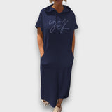 Yareni – Hoodie-Kleid mit urbanem Flair – Blau