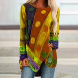 Leila - Bunte Vintage-Tunika – Gelb