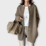 Marlena | Stilvoller Cardigan – Braun/grau