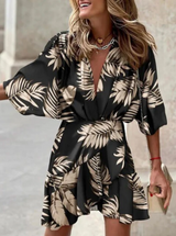 Sivra – Wunderschönes Boho-Wickelkleid – Schwarz